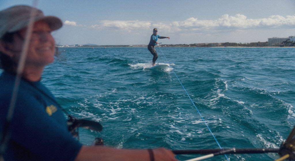 wakesurfing