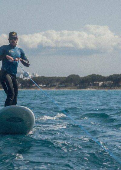 wakesurfing
