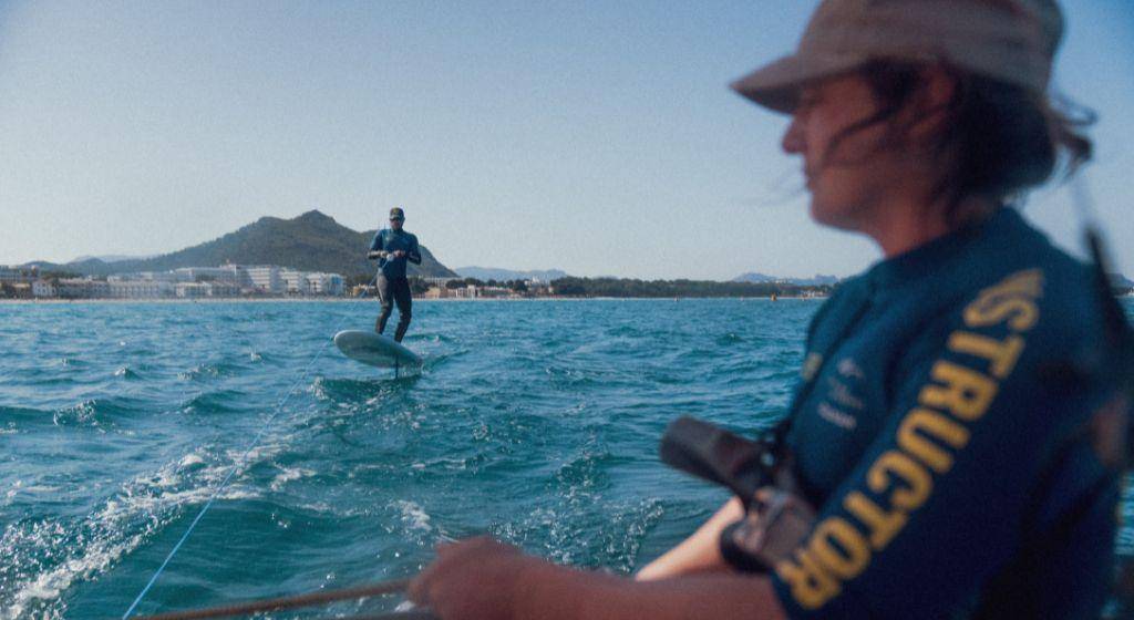 wakesurfing